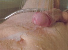 No Hands Cum with Shower Head while Moaning and Shaking Orgasm gif