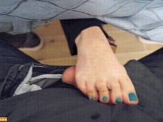 under table barefoot footjob 156A gif