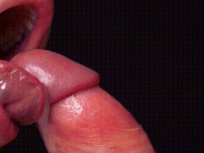 Juice Cum on Sloppy Mouth - Close Up Blowjob gif