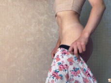 trying skirt gif