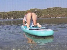 Bottomless paddleboarding gif