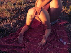 Fingering doggy outdoors gif