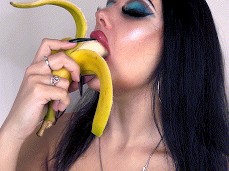 Sex Doll sucks Banana gif