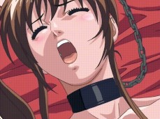 BB - Hentai Brunette's Tits Sucked in Cultic Ritual gif