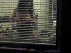 Big Tits Ebony Strips In Public Apartment Bedroom Window gif