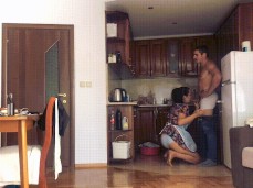 Housewife sucks dick on cleaning day gif