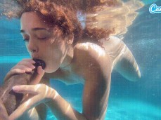 Underwater cum in mouth gif