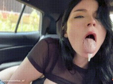 Sweetie Fox mouth full of cum gif