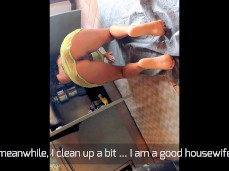 Housewife presents pussy to plumber gif