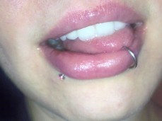 Pierced lips fetish gif