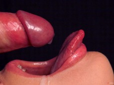 BEST CUMSHOT in MOUTH! Perfect BLOWJOB Tongue and Lips for YOUR DICK! gif