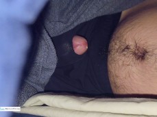 Beefy, horny PreCumTherapy's cock peeps out, drooling precum 0240-1 gif