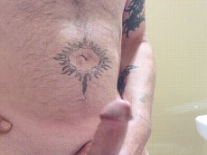 Hairy-chested dude shows off his big, hot, rock-hard cock 0037-1 6 gif