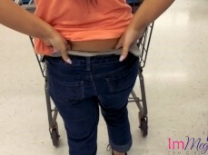 Girl Sticks Hand Down the Back of Her Pants in Public to Fix Wedgie gif