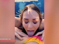 POV Mia Malkova eating pussy in the pool gif