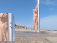 slender, uncut Wetnudist takes a naked shower at the beach 0032-1 gif