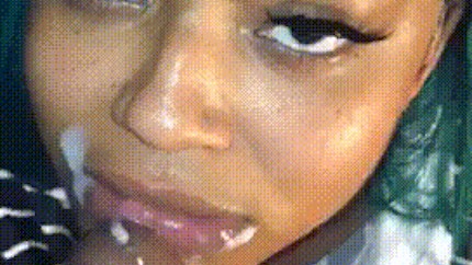 Black Lip Cum - Cute Girl Jacks Cum Onto Her Lips Porn Gif | Pornhub.com