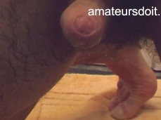 Aaron's uncut cock remains hard after cumming 0931 gif