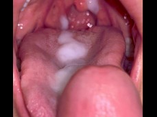 bubble with cum in throat gif