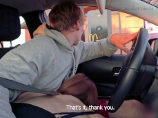 Blowjob in the car McDonald gif