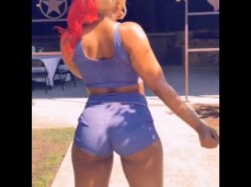 Megan Thee Stallion shows off perfect ass gif