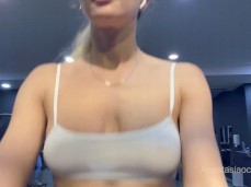 boobs bouncing in sports bra gif