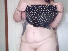 cute curvy trying on underwear gif