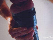 solo male cocksleeve doggy POV from underneath gif