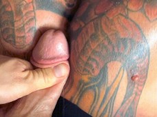 Griffin_Barrows rubs his cock on Billy Essex's hot, tatted pecs 0028 3 gif