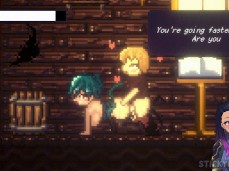 a Neko Girls with blue hair gets fucked in her ass - Drain Mansion [v0.48] gif