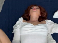 Hot Redhead Milf in Missionary pose gif