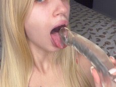 Tiny Blonde loves to Suck with her Insane Lips gif