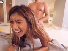 pretty girl fucked with cum on her face gif
