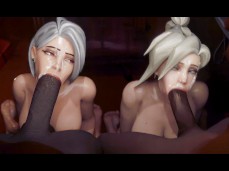 Where Ashe and Mercy are During Christmas Dinner gif