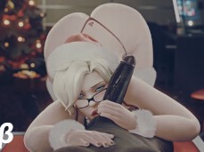 Mercy's Very Happy With Her Christmas Present gif