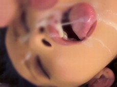 thick milk on japanese tongue gif