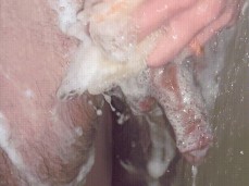 HUNG College Cock in the Shower gif