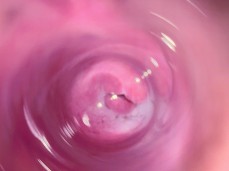 Camera deep inside Mia's  creamy pussy - deep Cervix and acceleration gif