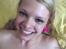 Little Taylor Cum on face gif