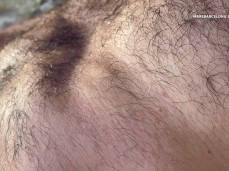 Close-up of Roman's fit, hairy body -- and cock 0500-1  hairy armpit