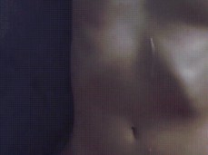Cum on fit belly, pussy, tits and throat gif