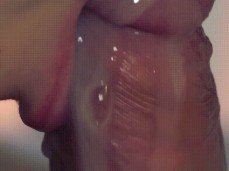 Close up oral creampie gif