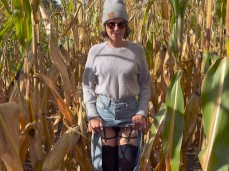 Wife Strips in Corn Maze gif