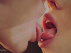 Closeup Tongue Kissing gif