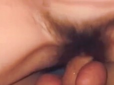 dick slaps out of hairy wet pussy gif