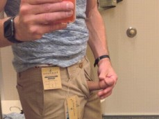 Jerking Off In The Fitting Room gif