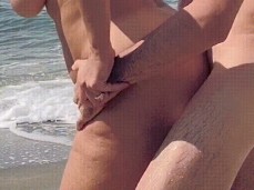 Big tits sex on the beach gif