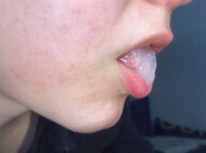 CUM FROM CONDOM TO MOUTH gif