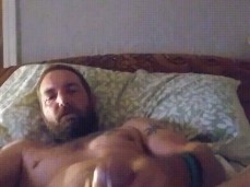 handsome, bearded, built Dallas Hatcher cums straight to the point 0005-1 9 gif