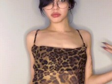 Asian girl with glasses dreams of taking off her dress on camera and gettin gif